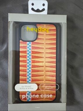 heyday Orange Woven iPhone Case 14 plus 15 plus